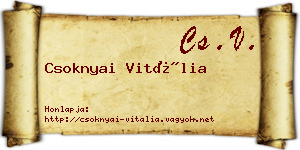 Csoknyai Vitália névjegykártya